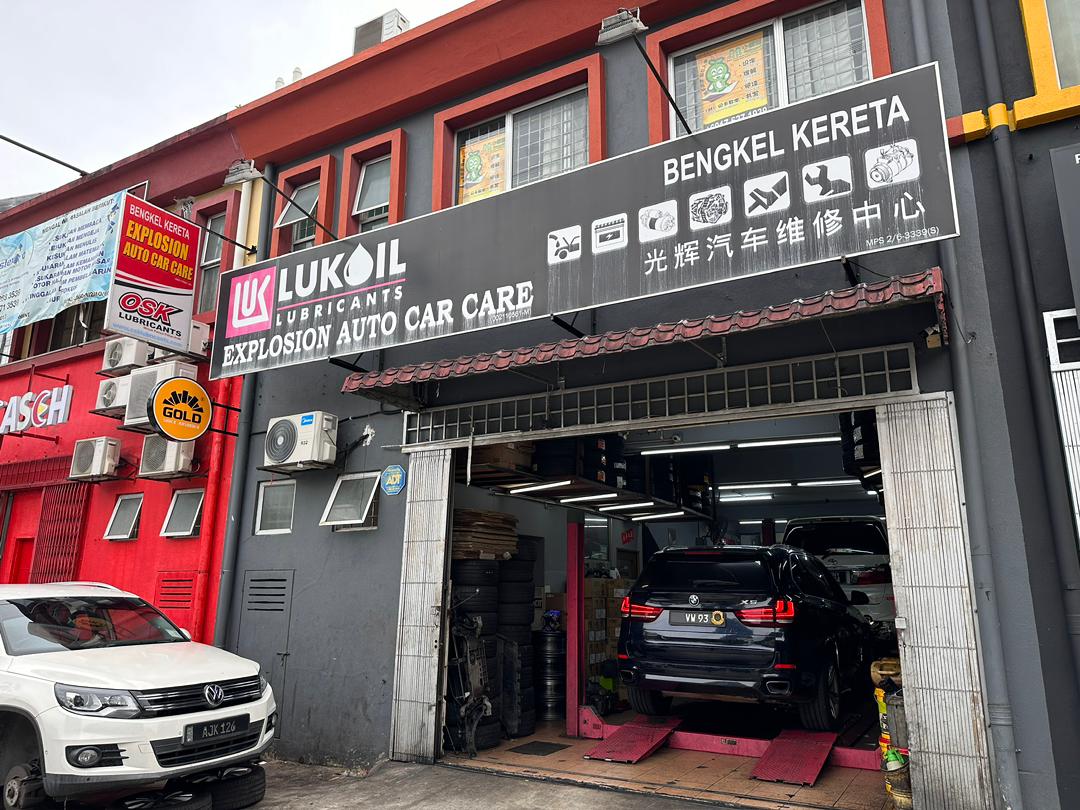 Explosion Auto Car Care Services Gold Suspension workshop in Ampang.