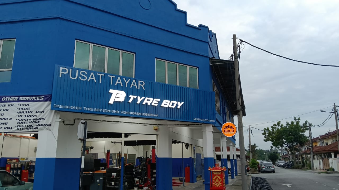 Tyre Boy Sdn Bhd authorised Gold Suspension tyre and auto service centre in Taman Bintang, Dengkil.