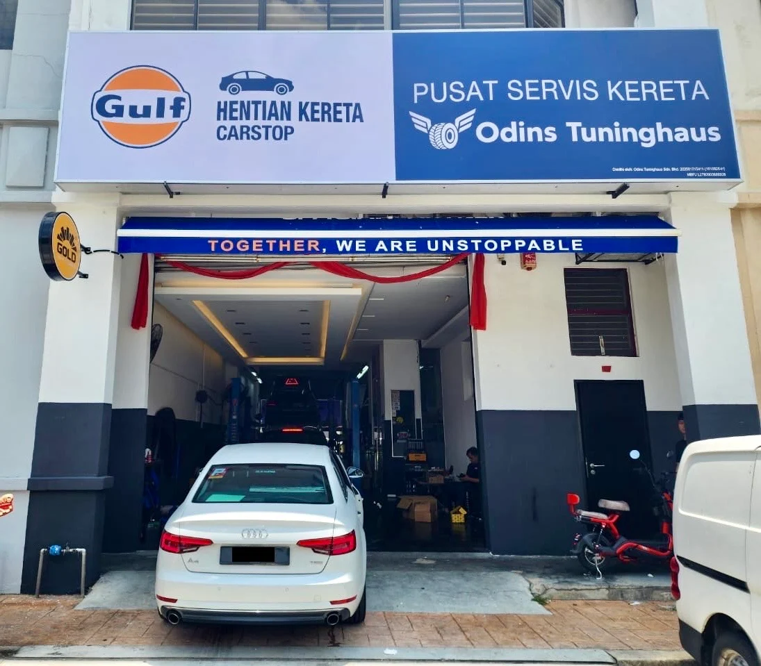 Odins Tuninghaus Sdn Bhd Gold Suspension service centre in Sunway Damansara, Petaling Jaya.
